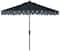 Elegant Valance 9Ft Umbrella in Navy &#x26; White